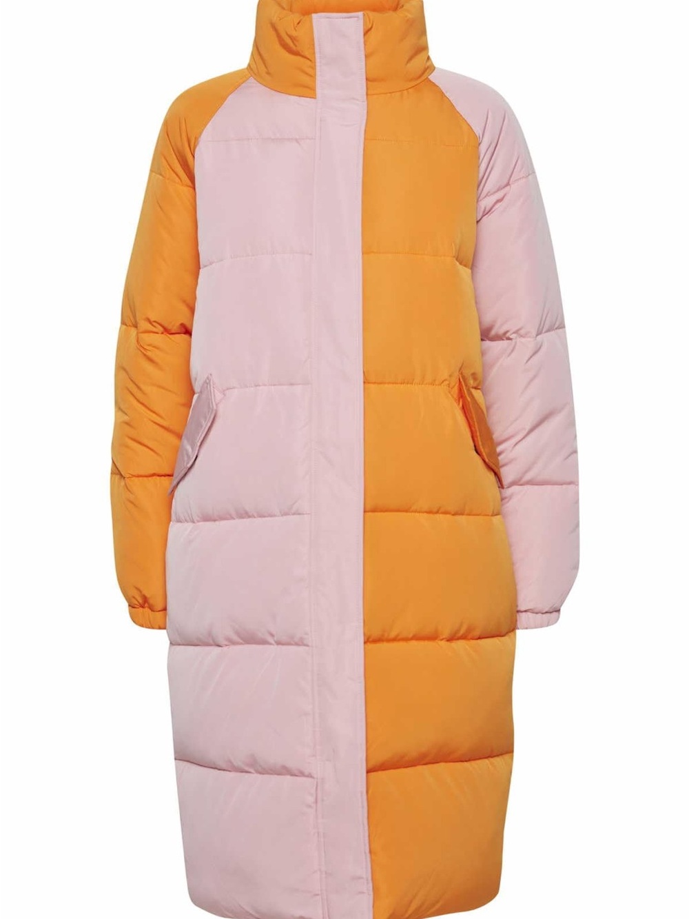 ICHI - PUFFER JACKET IN PINK AND ORANGE - Picture 2 of 7